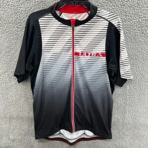 Performance Bicycle Ultra Full-Zip Black White Red SS Jersey Men's Size XXL